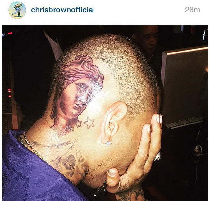 Chris Brown Venus de Milo tattoo