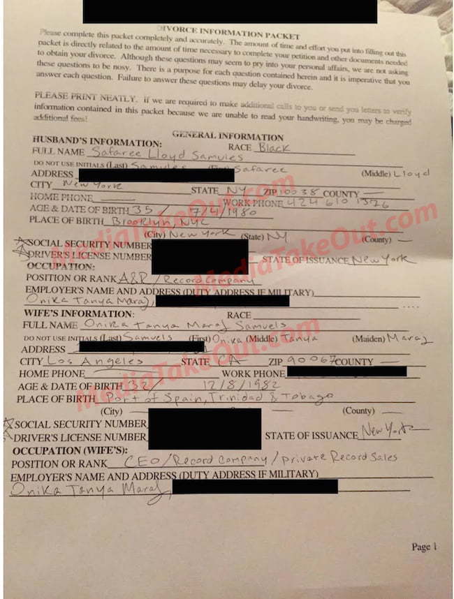 Nicki Minaj Safaree divorce doc