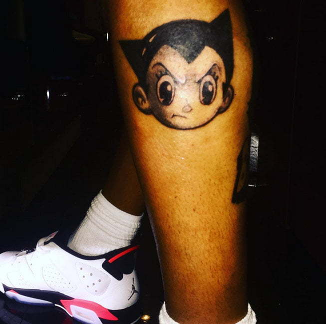 Chris Brown Astro Boy tattoo