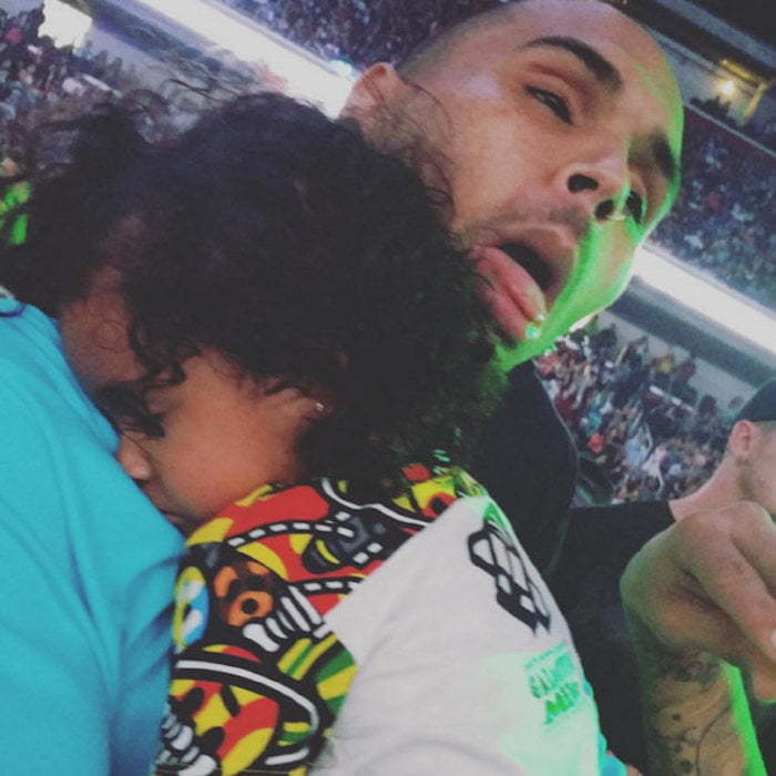 Chris Brown and baby Royalty