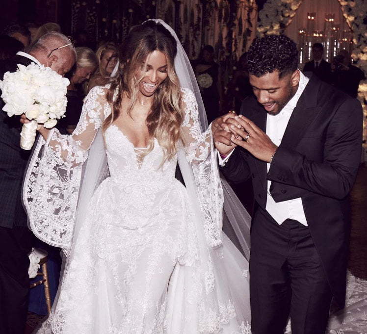 Ciara Russell Wilson wedding photo