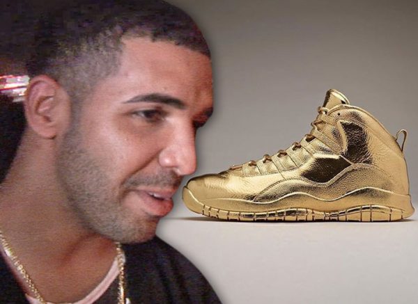 drake gold jordans