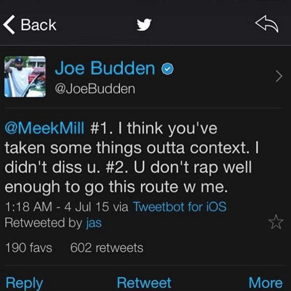 Joe Budden diss Meek mill