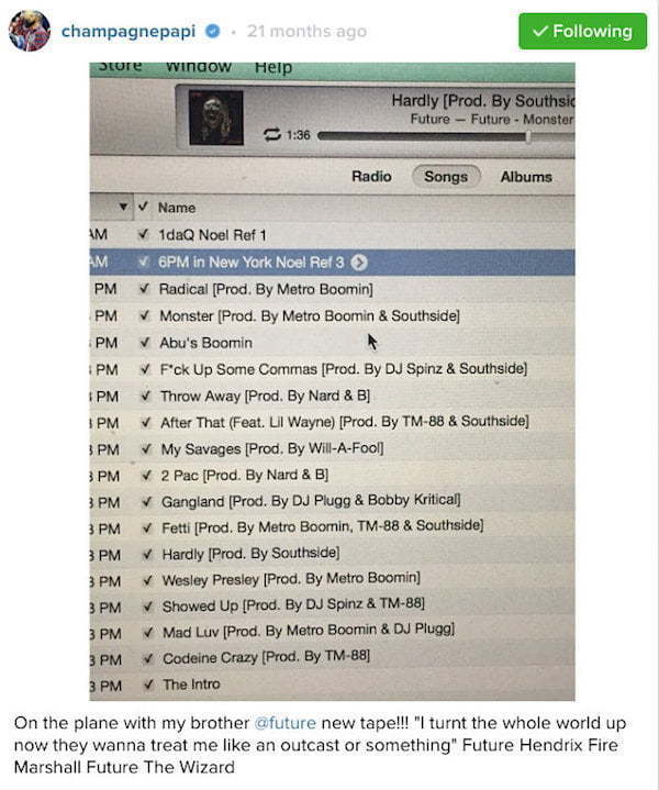 Drake reference tracks