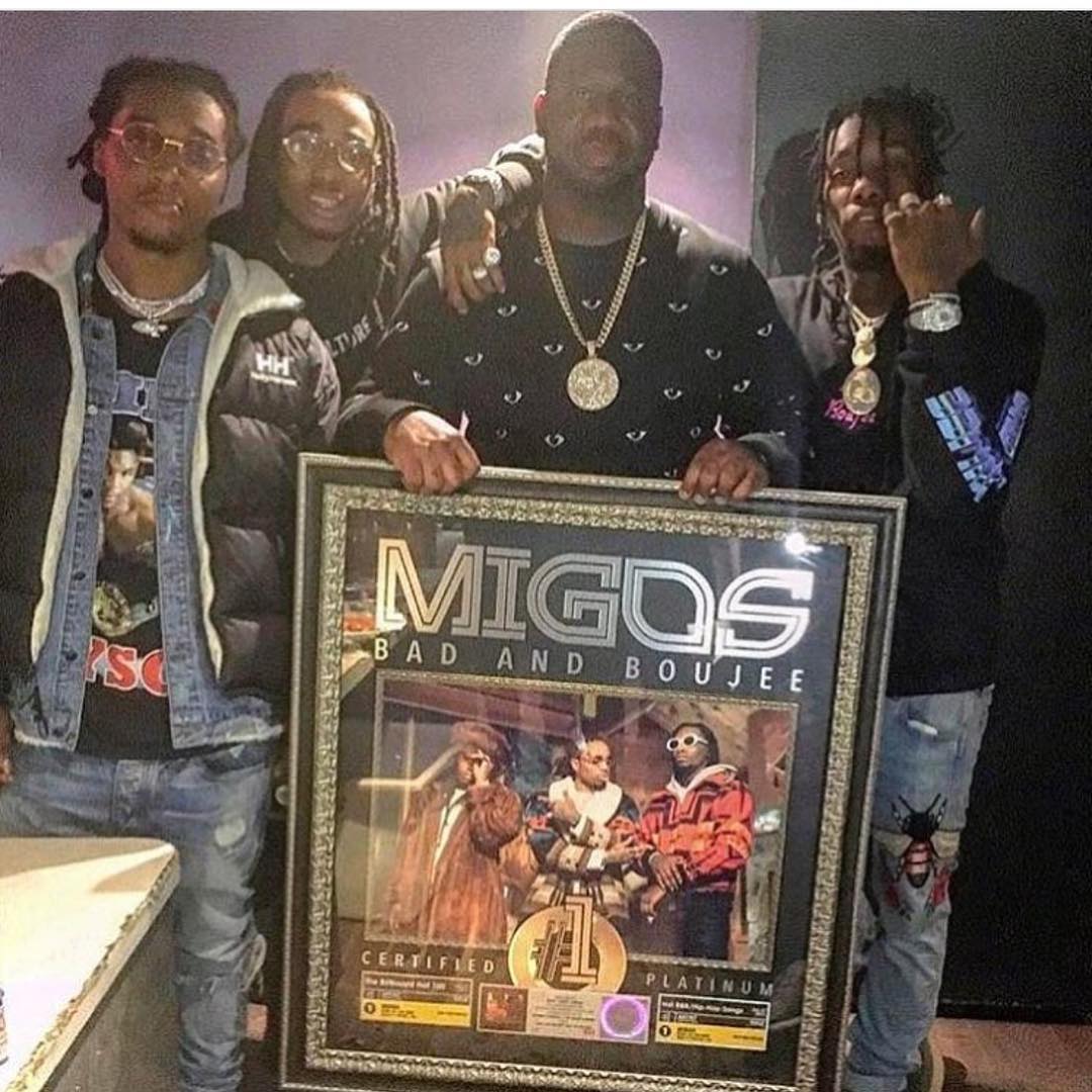 Migos Showcases Bad And Boujee Platinum Plaque In Nyc Video
