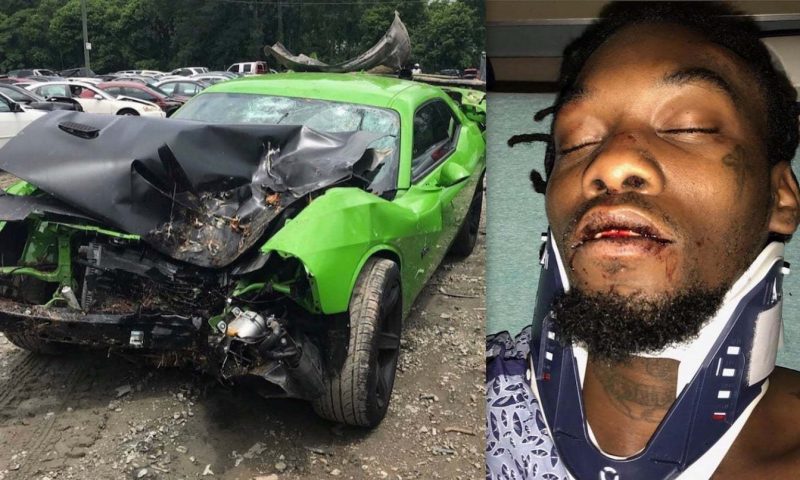 Offset car crash