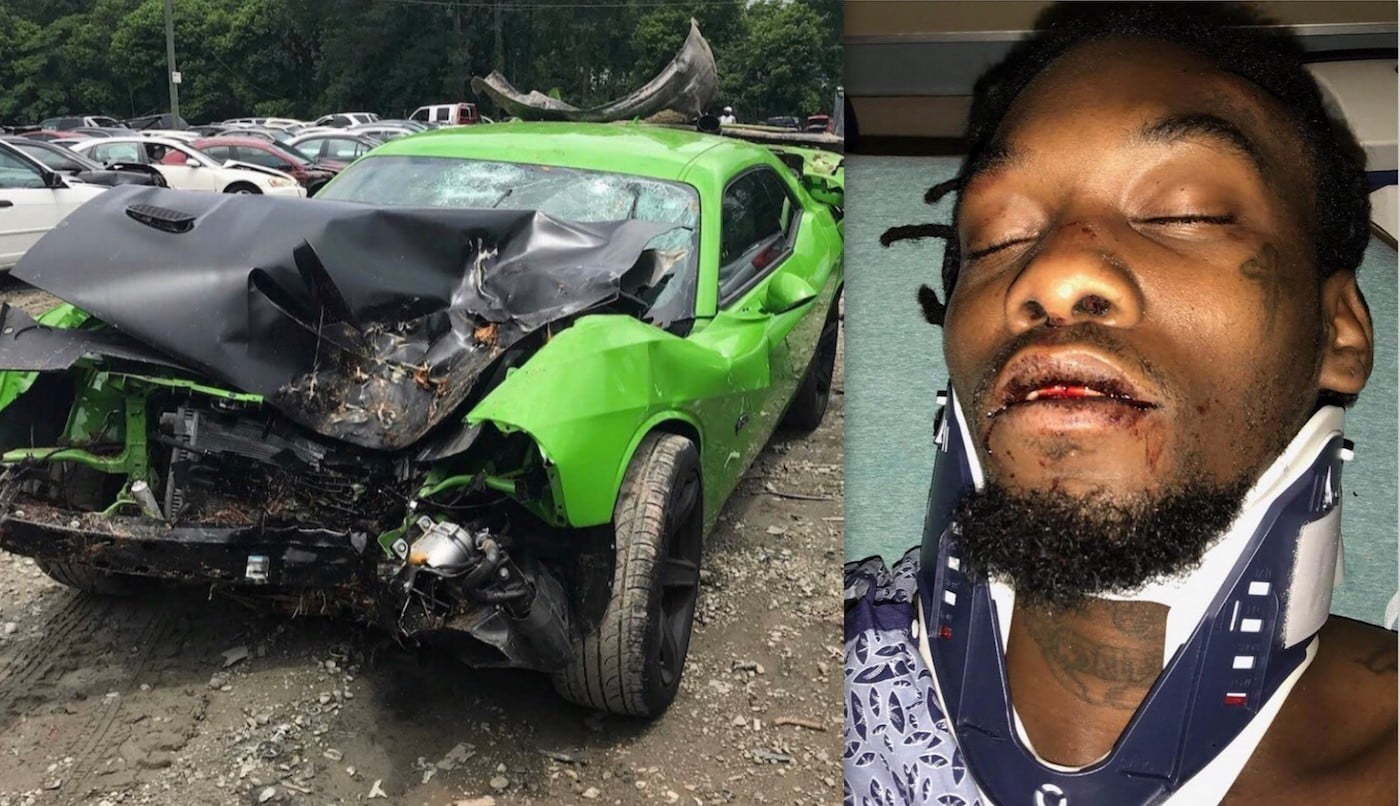 Offset Says He Almost Died In Car Crash Shares Photos - Urban Islandz