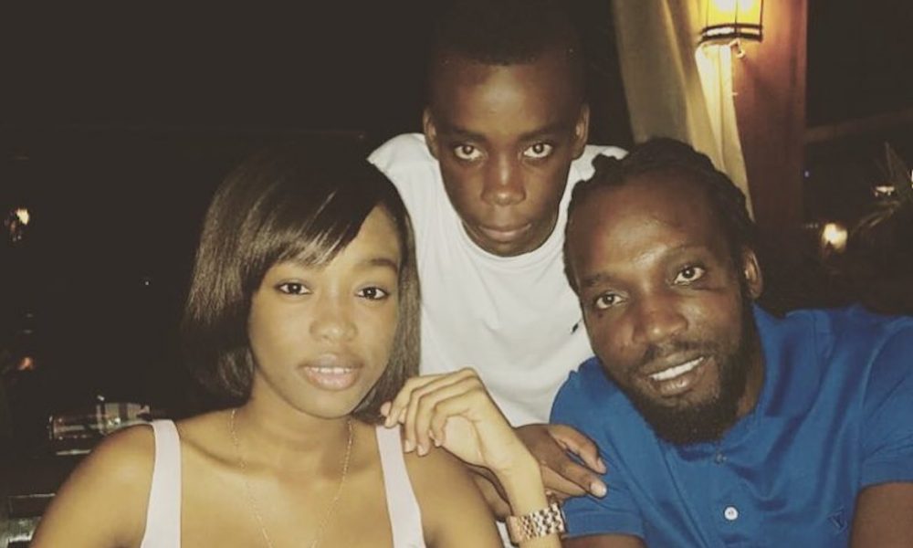 Mavado and his son and daughter