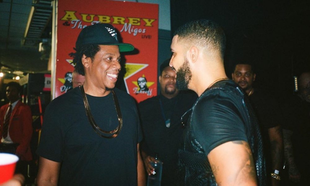 JAY-Z and Drake backstage