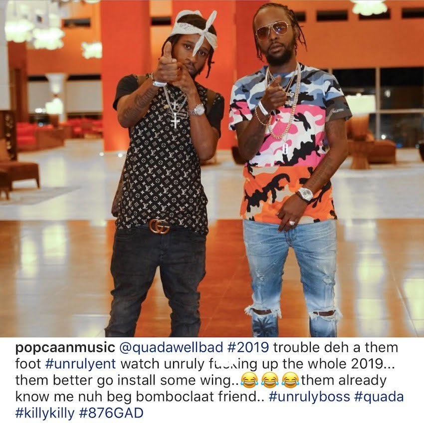 Popcaan Diss Alkaline On Instagram Battywash Man Urban Islandz