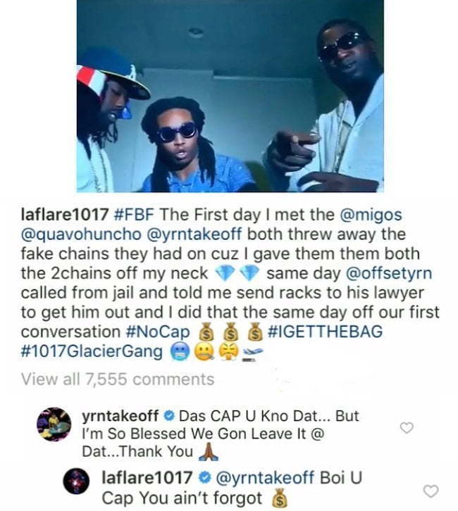 Takeoff Called Out Gucci Mane For Saying Migos Wearing Fake Chain - Urban  Islandz