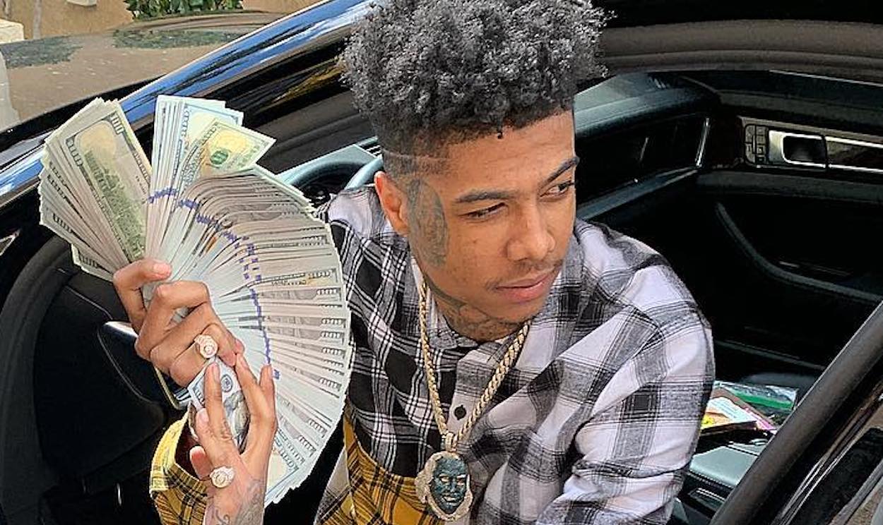 Blueface Gifts Best Friend A Benz, Jewelry And Stacks Of Cash. 