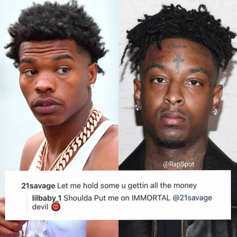 Lil Baby Wants To Spit Fire On 21 Savage's Immortal - Urban Islandz