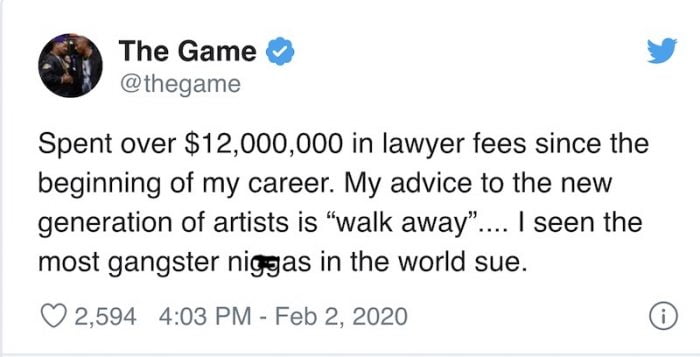 Rapper The Game Says He Racked Up Over $12 Million In Legal Fees 