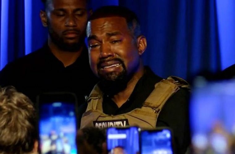 Kanye West crying