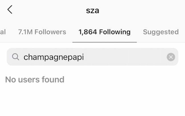 SZA Infuriated By Drake, Unfollowed Him On Instagram - Urban Islandz