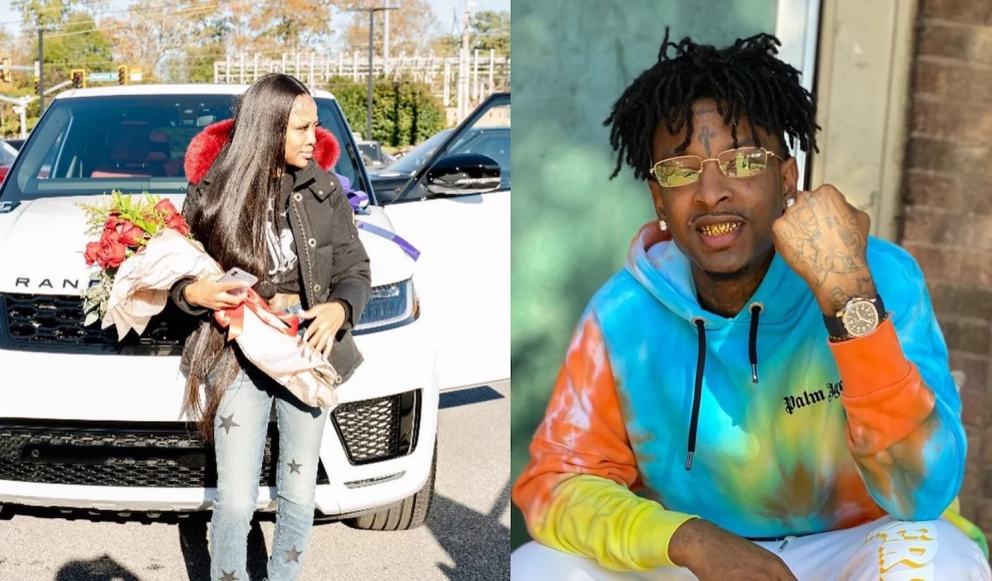 21 Savage explains why he bought King Von's sister, Kayla B, a Range Rover  – and didn't buy his own baby mama one