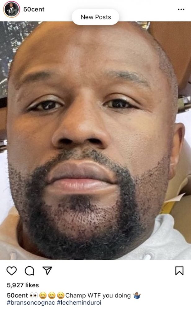 50 Cent Roasts Floyd Mayweather For Getting Beard Transplant - Urban ...