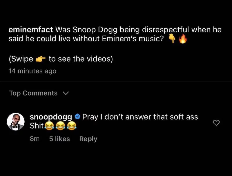 Snoop Dogg says Eminem wouldn't be as widely respected without Dr