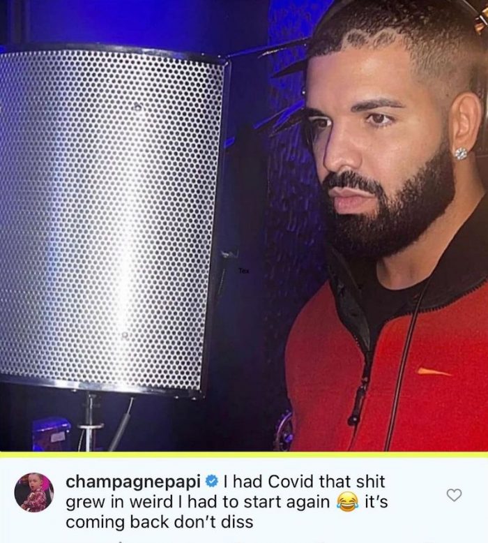 Drake Blames Covid-19 For Crooked Hairline And 'CLB' Heart Fading ...