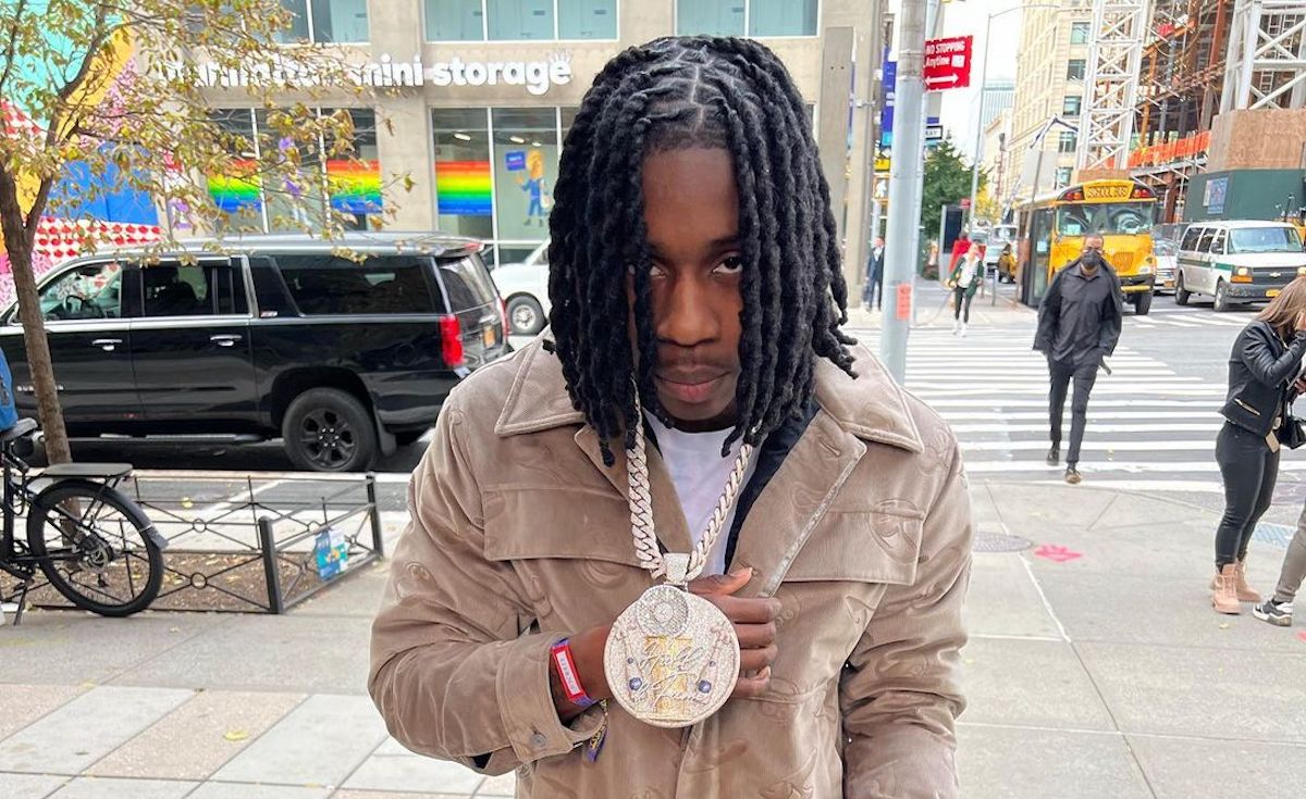 Polo G is wearing his new $210,000 Icebox Hood Poet Chain for his upcoming  album 🐐🎤✍️ 📲 Find Polo G outfits in @whatsonthestar.app