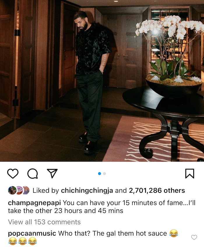 Drake ig popcaan