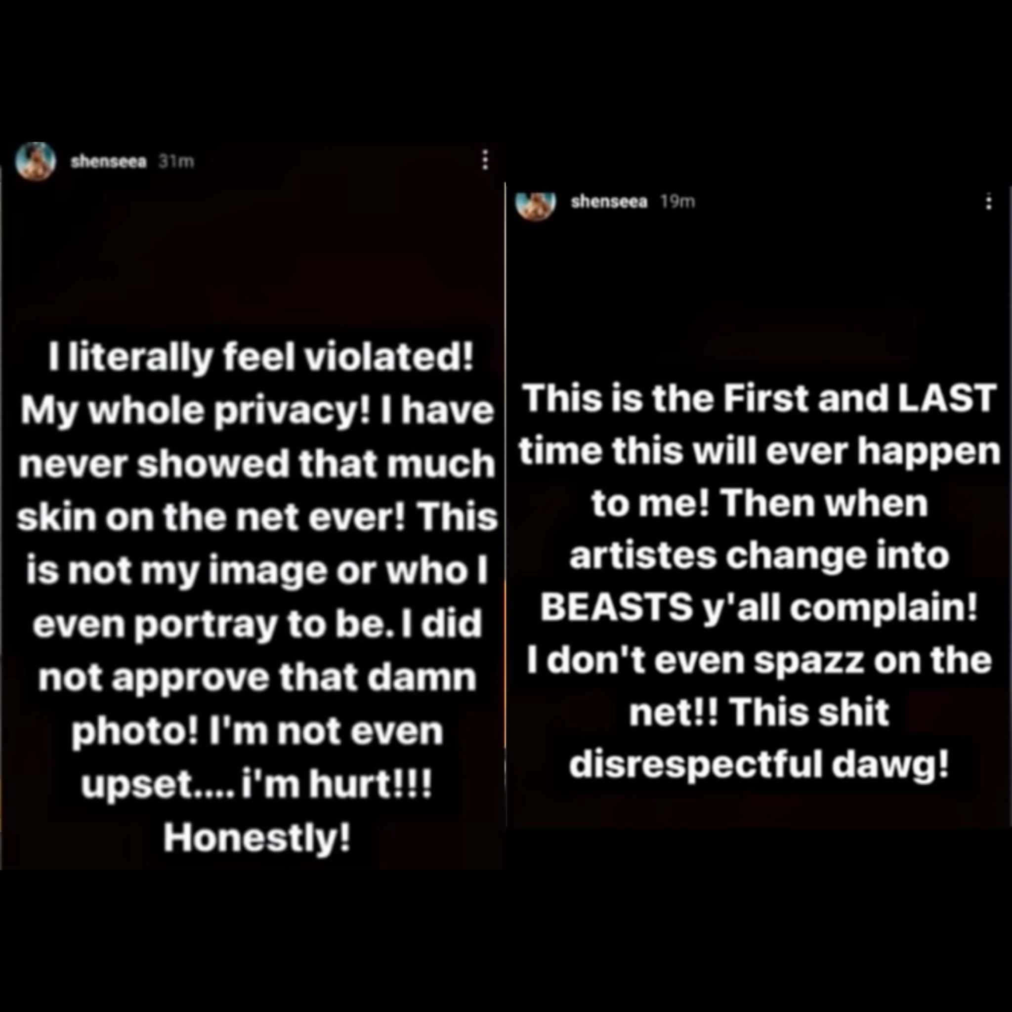 Shenseea IG statement