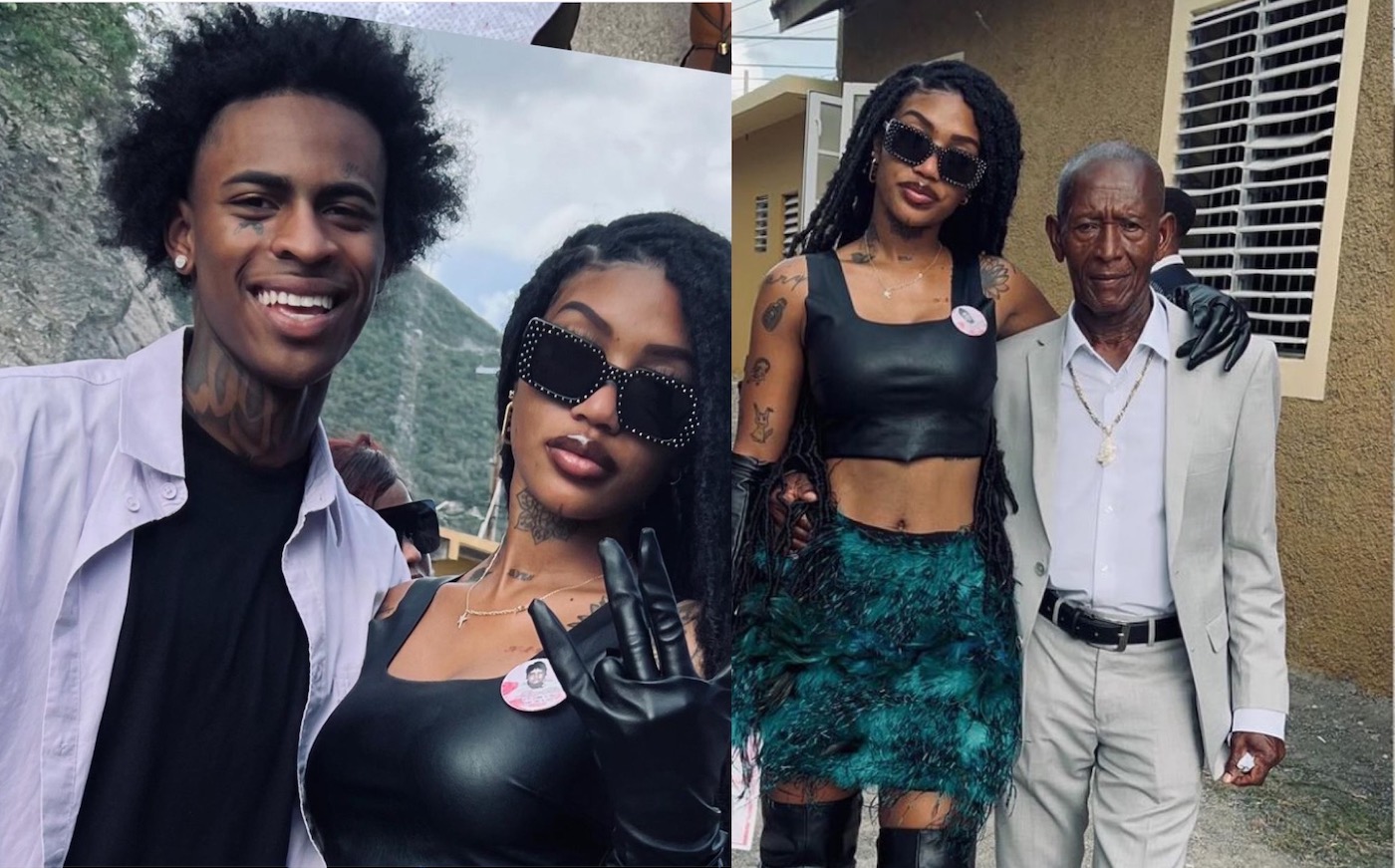 Jada Kingdom, Her BF Nas EBK Attends Her Grandmother’s Funeral In Jamaica