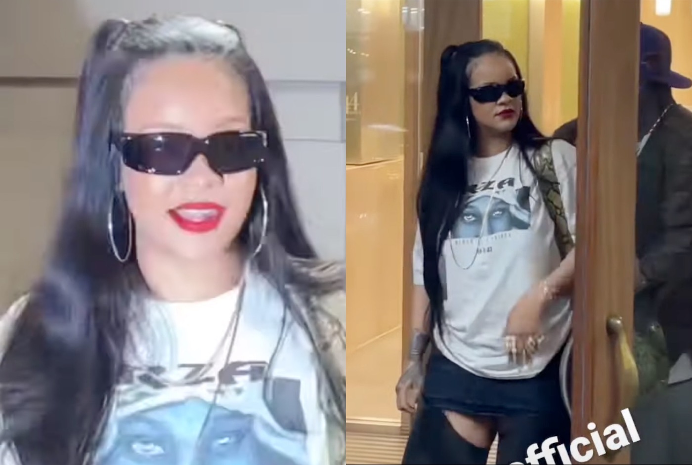 Rihanna Slays Thigh High Boots & Mini Skirt Out With A$AP Rocky In NYC