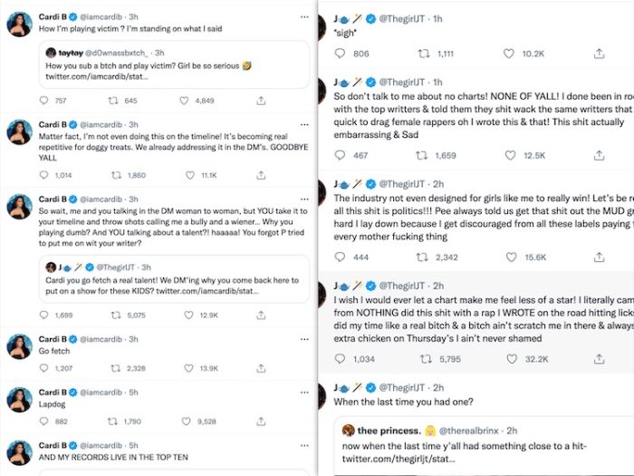 Cardi B and JT Blast Each Other on Twitter, Everything About Their Beef ...