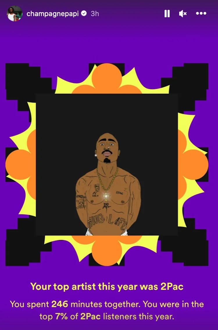 Drake spotify 2pac