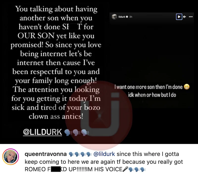 Lil Durk Chastised By Baby Mother After Saying He Wants Another Son ...