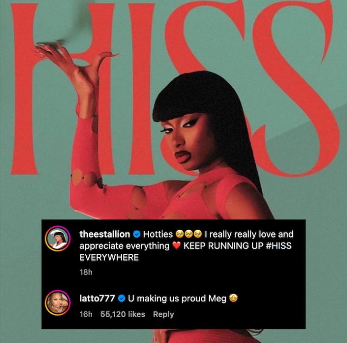 Megan Thee Stallion Gets Support From Latto, 'HISS' Hits No. 1 On